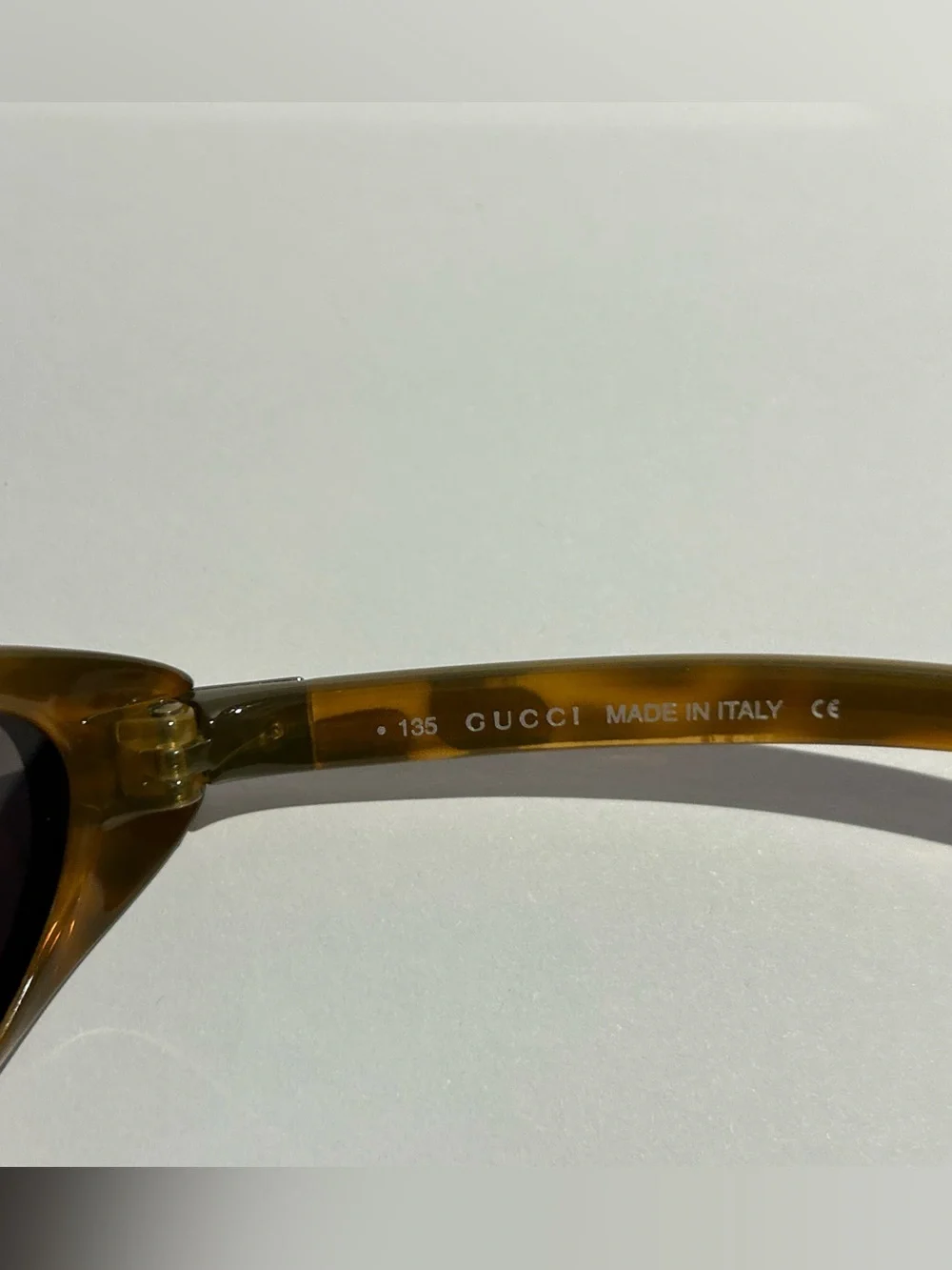 Gucci Tortoiseshell Oval Sunglasses with Brown Lenses